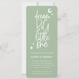 Dream big, liten, 1-födelsedagsfotokort