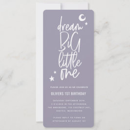 Dream big, liten, 1-födelsedagsfotokort