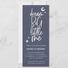 Dream big, liten, 1-födelsedagsfotokort