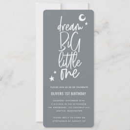 Dream big, liten, 1-födelsedagsfotokort