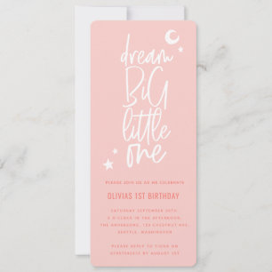 Dream big, liten, 1-födelsedagsfotokort