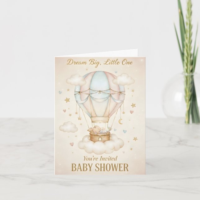 Dream Big, Little One – Baby Shower  Inbjudan (Framsida)