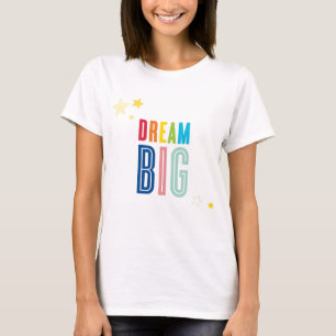 DREAM BIG LITTLE ONE coola typography ljusa färger Tröja