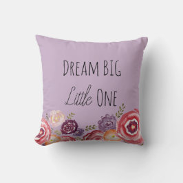 Dream Big Little One Flower Lila Dekorativ kudde
