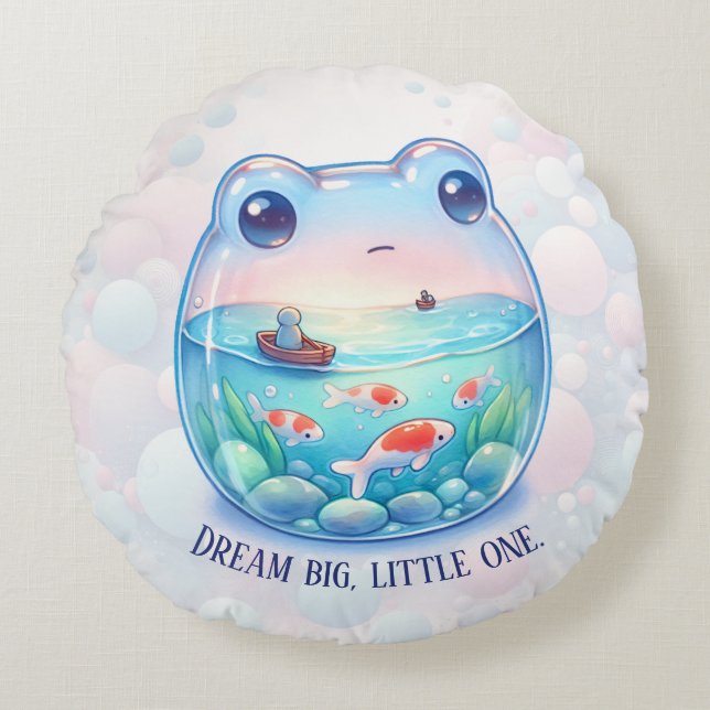 Dream Big, Little One - Frog - Rund Kudde (Framsidan)