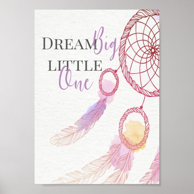 "Dream Big Little One " Kids Room Poster (Framsidan)