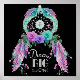 Dream Big Little One med DIY Monogram Poster