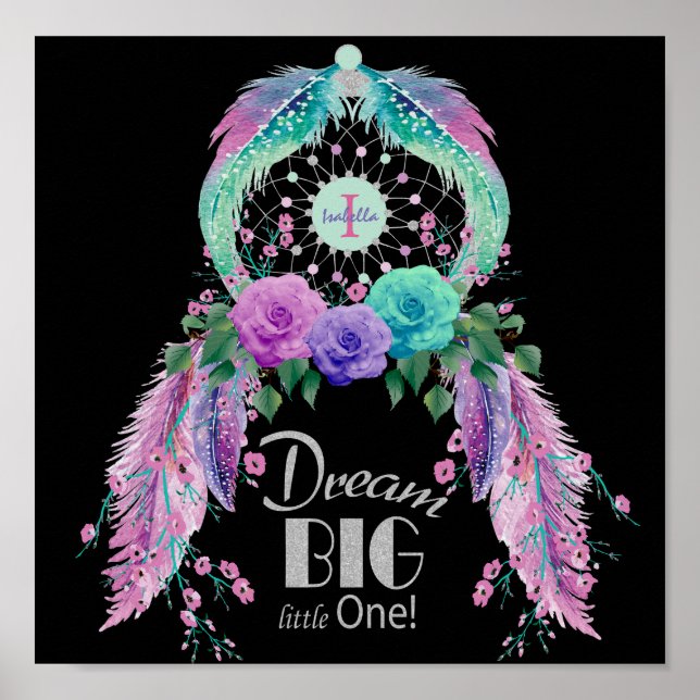 Dream Big Little One med DIY Monogram Poster (Framsidan)