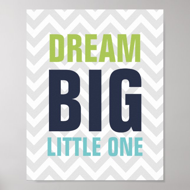 Dream Big Little One Nursery Poster (Framsidan)