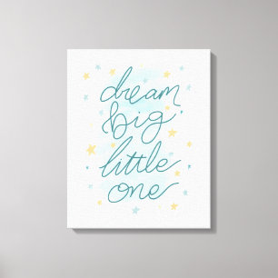 Dream Big Little One Pastel Stars Canvastryck