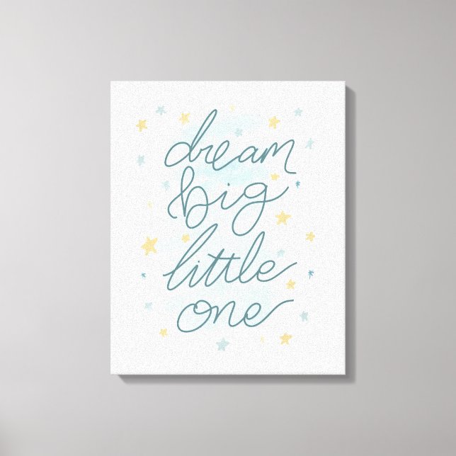 Dream Big Little One Pastel Stars Canvastryck (Framsida)