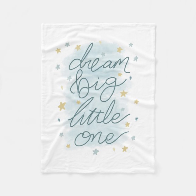 Dream Big Little One Pastel Stars Fleecefilt (Framsidan)