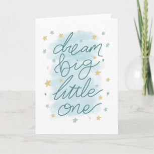 Dream Big Little One Pastel Stars Kort