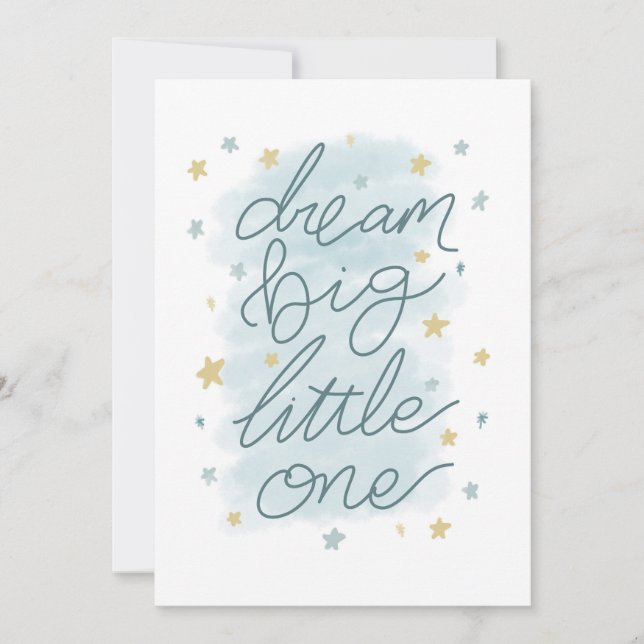 Dream Big Little One Pastel Stars Kort (Framsida)