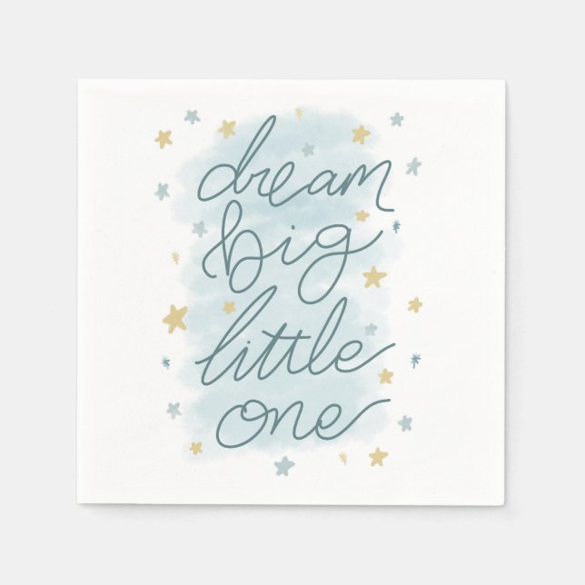 Dream Big Little One Pastel Stars Pappersservett (Framsidan)