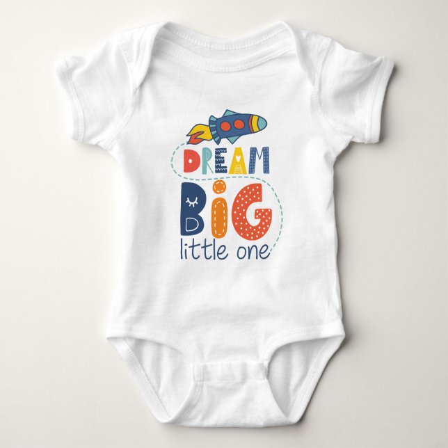 Dream Big Little One Rocket T Shirt (Framsida)