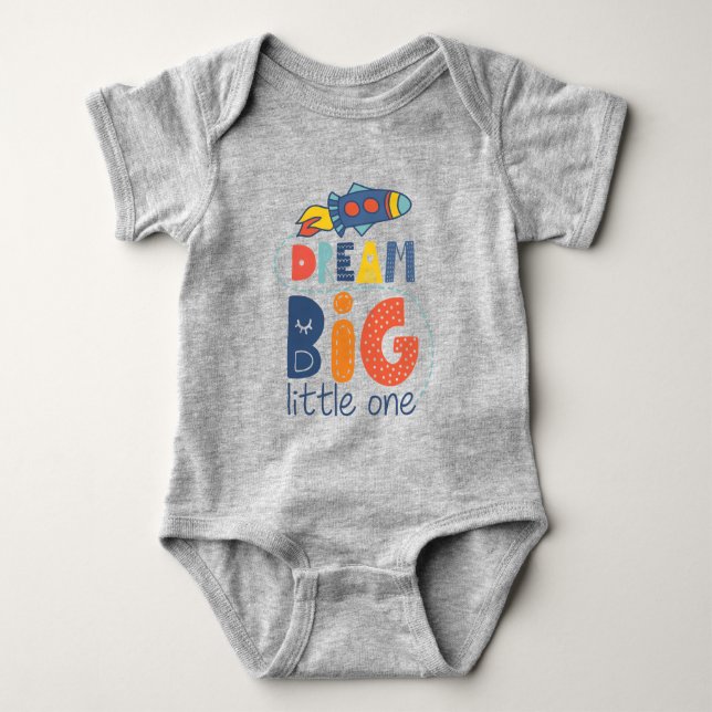 Dream Big Little One Rocket T Shirt (Framsida)