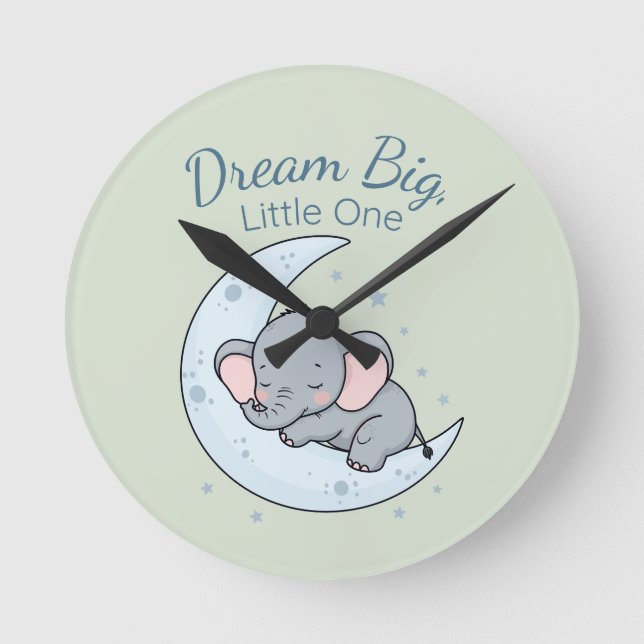 Dream Big, Little One Rund Klocka (Framsida)