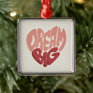 Dream Big: Meaningful Satt for Success Julgransprydnad Metall