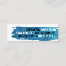 Dream Big Mini Card med Hjärtrekord tillbaka