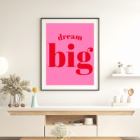 Dream Big! Modern fetstil - Shock rosa