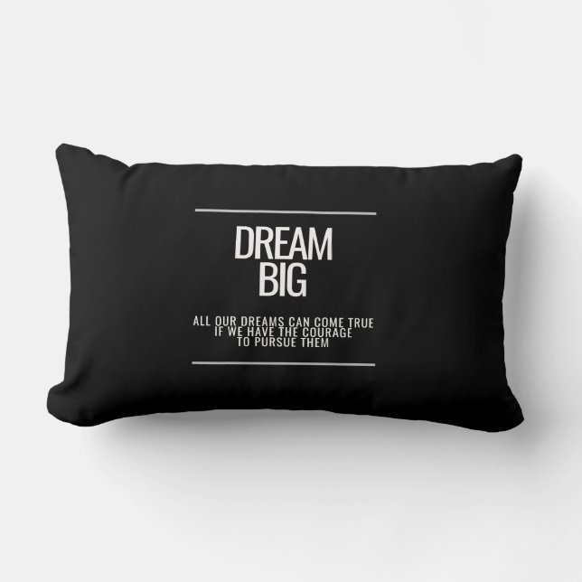 Dream Big Motivational Dekorativ kudde (Framsida)
