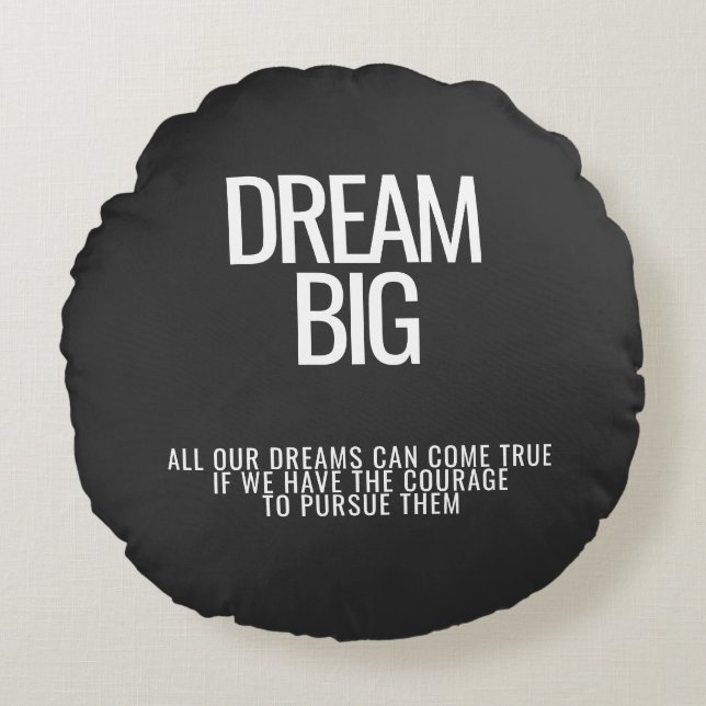 Dream Big Motivational Dekorativ kudde (Framsidan)