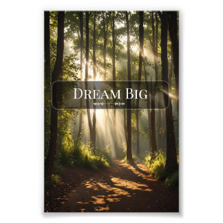Dream Big - Motivational Wall Art Print Fototryck
