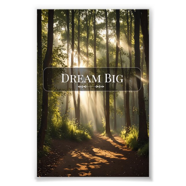Dream Big - Motivational Wall Art Print Fototryck (Framsidan)
