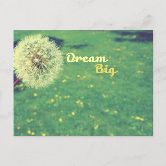 Dream Big och gör en önskan Vykort (Framsida)