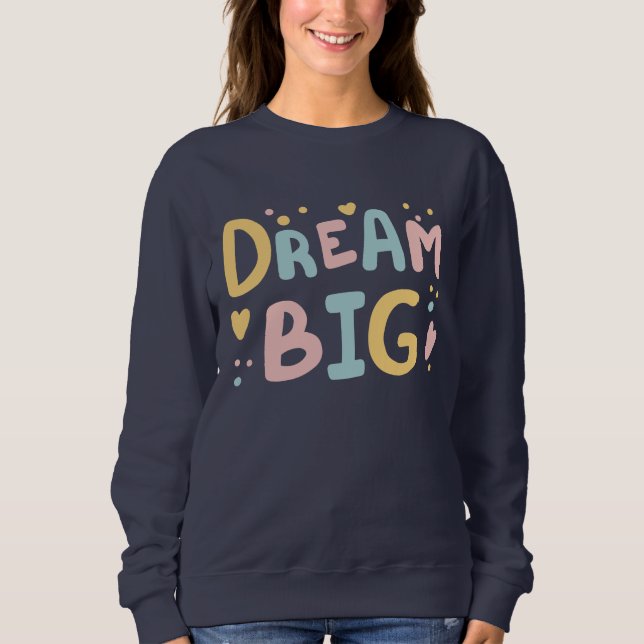 Dream Big Pastel Hearts T Shirt (Framsida)