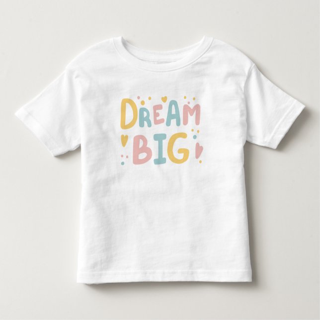 Dream Big Pastel Hearts T Shirt (Framsida)