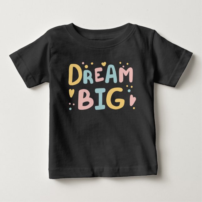 Dream Big Pastel Hearts T Shirt (Framsida)