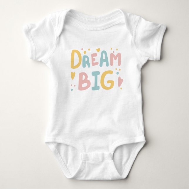 Dream Big Pastel Hearts T Shirt (Framsida)