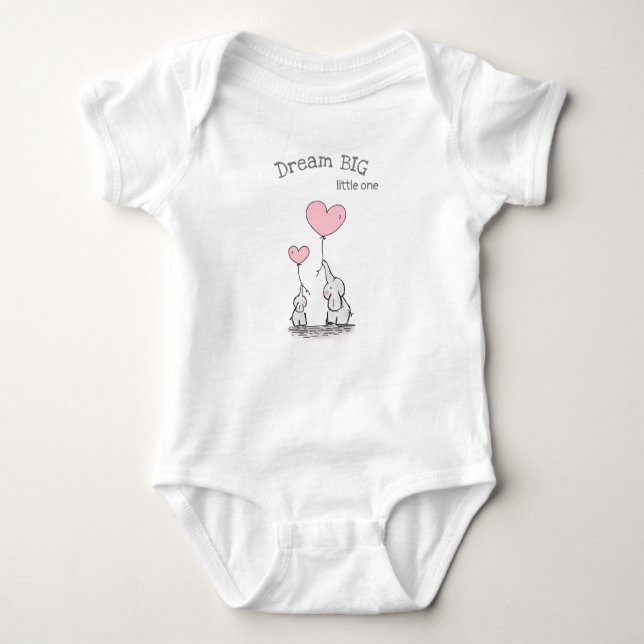 Dream Big Personlig Baby Bodykostydräkt T Shirt (Framsida)