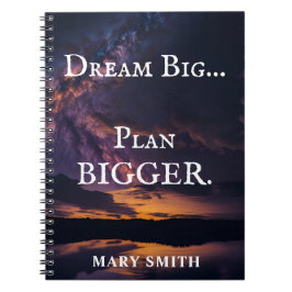 Dream Big, Plan Bigger - Nattens Himlar Anpassade Anteckningsbok