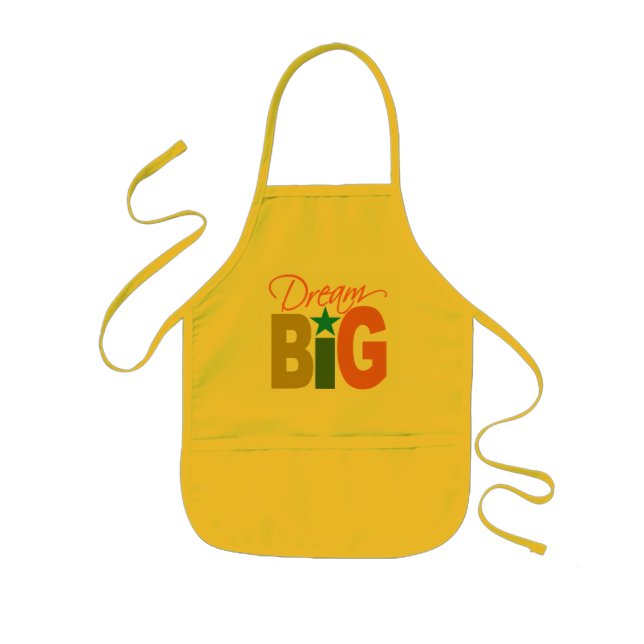 Dream BIG-plattan - välj stil & färg Barnförkläde (Framsidan)