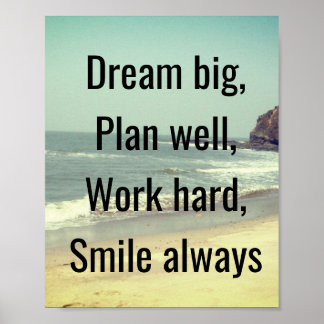 Dream big poster