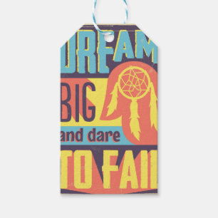 Dream Big Presentetikett