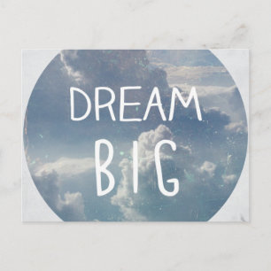 Dream Big Quote Vykort