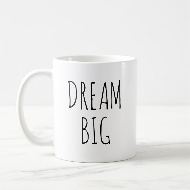 "Dream Big" RAE DUNN inspirerad Kaffemugg (Vänster)
