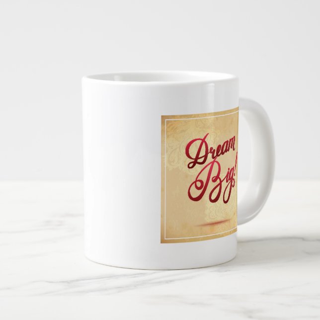 Dream Big Red Jumbo Mugg (Framsida höger)