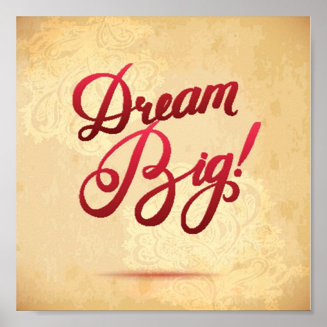 Dream Big Red Poster (Framsidan)