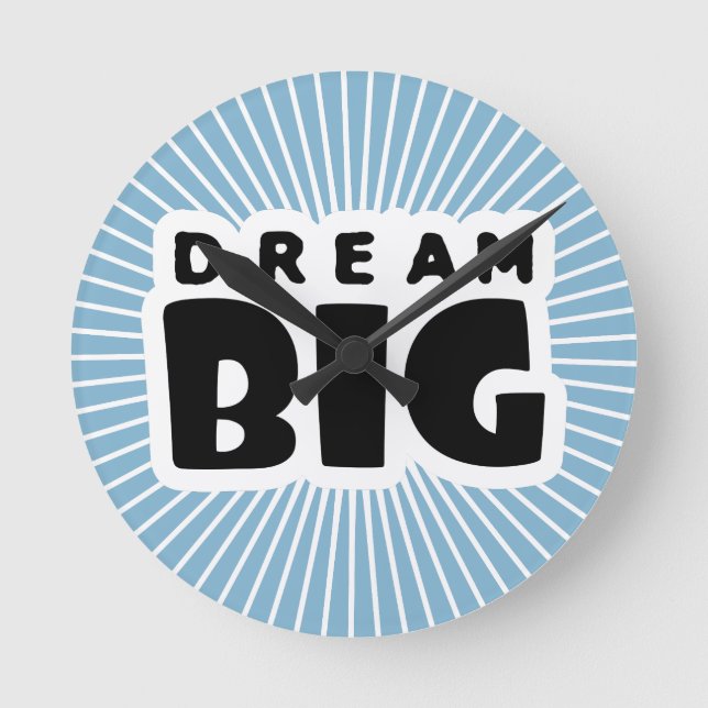 Dream Big Rund Klocka (Framsida)