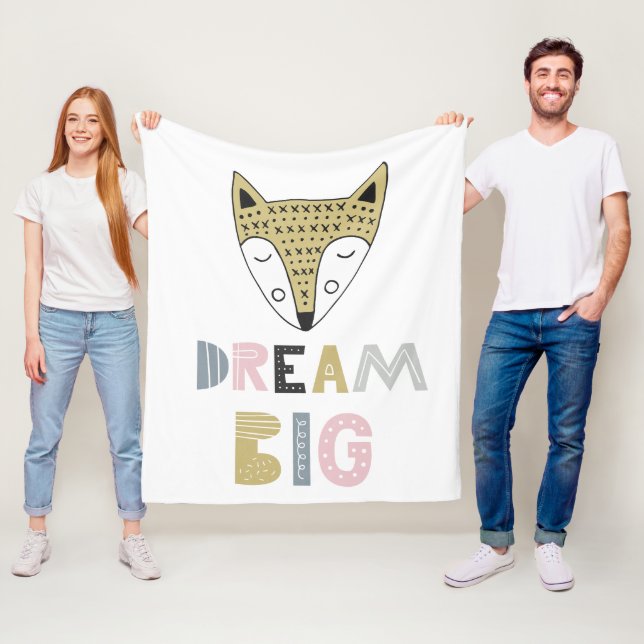 Dream Big Scandinavian Fox Fleecefilt (På plats)