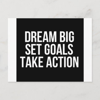 Dream Big Set Goals gör att åtgärder blir motivera Vykort
