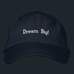 Dream Big! Skalbart tak för bomullsjustering i öpp Broderad Keps<br><div class="desc">Den här marina bomullssockeln från Alternative Apparel erbjuder en elegant, klassisk design med en bekväm, justerbar passning. Den grundläggande justerbara kapsylen stil garanterar mångsidighet och hållbarhet och skapar perfekt för vardaglig bära. Funktioner i nyckel: Material: 100 % Bomull Färg: Marblått Stil: Grundläggande justerbar kapsyl: Justerbar med ett låsbeslag för en...</div>