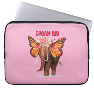 Dream Big som en elefant inspirationslös Laptop Fodral