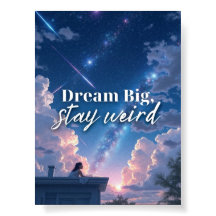 Dream Big, stanna Konstig - Whimsical Galaxy Girl