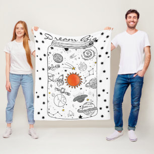 Dream Big Universe i Mason Burk Illustration Fleecefilt